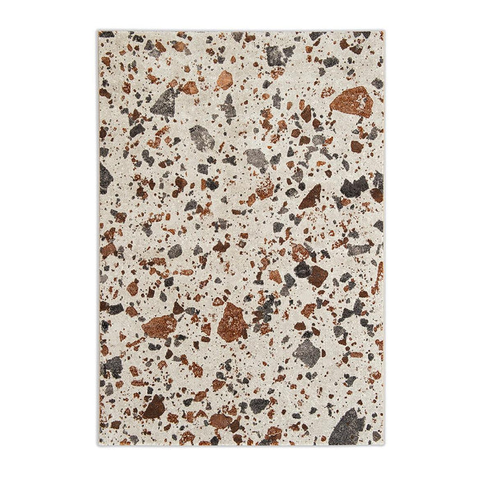 Terrazzo CS7208-A Rug-Rugs-M5I BEIGE/BROWN/GREY/BRICK RED-Calligaris New York Westchester