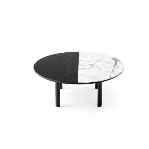 Bam CS5128-M Coffee Table-Coffee Tables-P15L MATT BLACK-P9C SILK WHITE MARBLE-P15L MATT BLACK-Calligaris New York Westchester