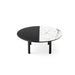 Bam CS5128-M Coffee Table-Coffee Tables-P15L MATT BLACK-P9C SILK WHITE MARBLE-P15L MATT BLACK-Calligaris New York Westchester