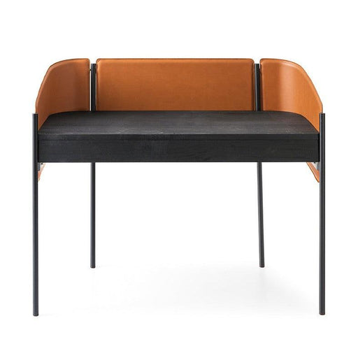 Biblio CS4116 Desk-Desks-P15L MATT BLACK-R04 COGNAC-P15 MATT BLACK-Calligaris New York Westchester