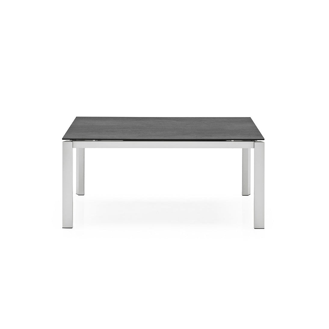 Duca: Table with extendable rectangular top and metal legs