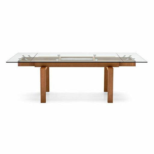 Hyper CS416-R 160 Extendable Table-Dining Tables-GTR TRANSPARENT-P201 WALNUT-Calligaris New York Westchester