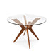 Tokyo CS18-FD 120 Fixed Table-Dining Tables-P201 WALNUT-GTR TRANSPARENT-Calligaris New York Westchester