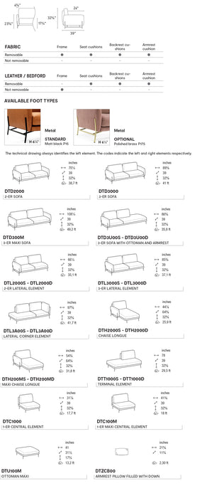 Le Marais CS3413 Modular Sofa-sofas-Calligaris New York Westchester