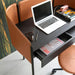 Biblio CS4116 Desk-Desks-P15L MATT BLACK-R04 COGNAC-P15 MATT BLACK-Calligaris New York Westchester