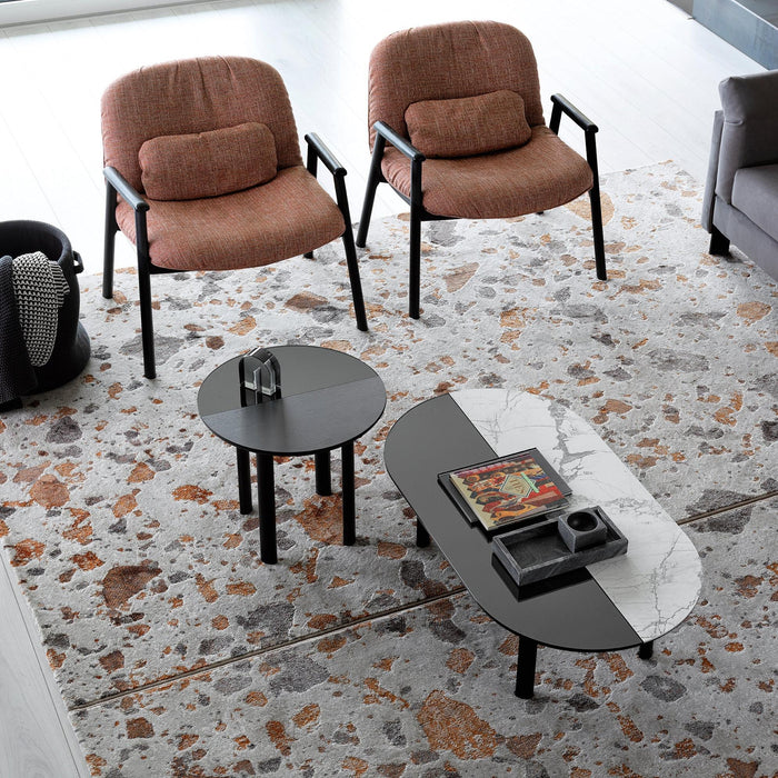 Terrazzo CS7208-A Rug-Rugs-M5I BEIGE/BROWN/GREY/BRICK RED-Calligaris New York Westchester