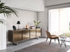 Secret CS6053-3 V Sideboard-Sideboards-GM0 MIRRORED BRONZE-P29L MATT BRONZE-Calligaris New York Westchester