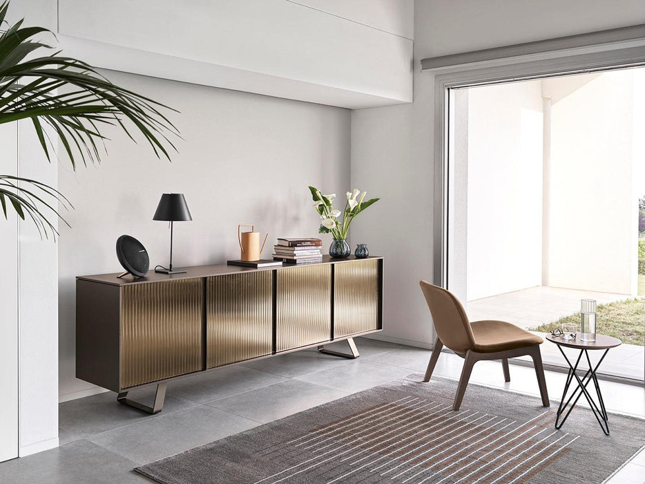 Secret CS6053-3 V Sideboard-Sideboards-GM0 MIRRORED BRONZE-P29L MATT BRONZE-Calligaris New York Westchester